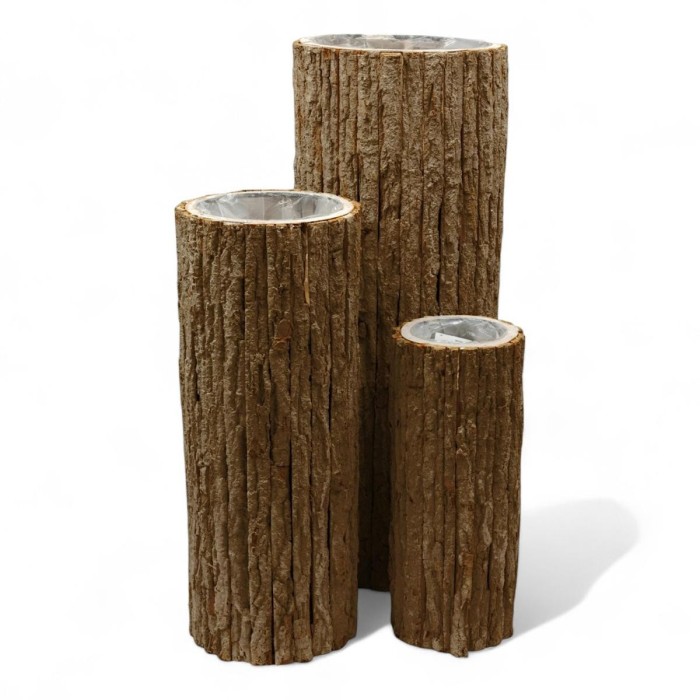 SET 3 VASI CORTECCIA NATURALE